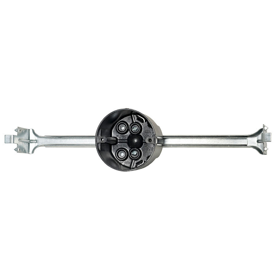 Thermoplastic 3-1/2 in. Round Out Box Universal Bar Hanger