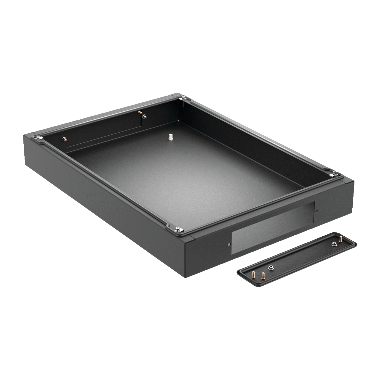 P2B1126 ProLine G2 P40 Fully Sealed Solid Base, 22.2 in H x 47.2 in W x 3.94 in D, For Use With 1200 mm W x 600 mm D Frames, Steel, Black