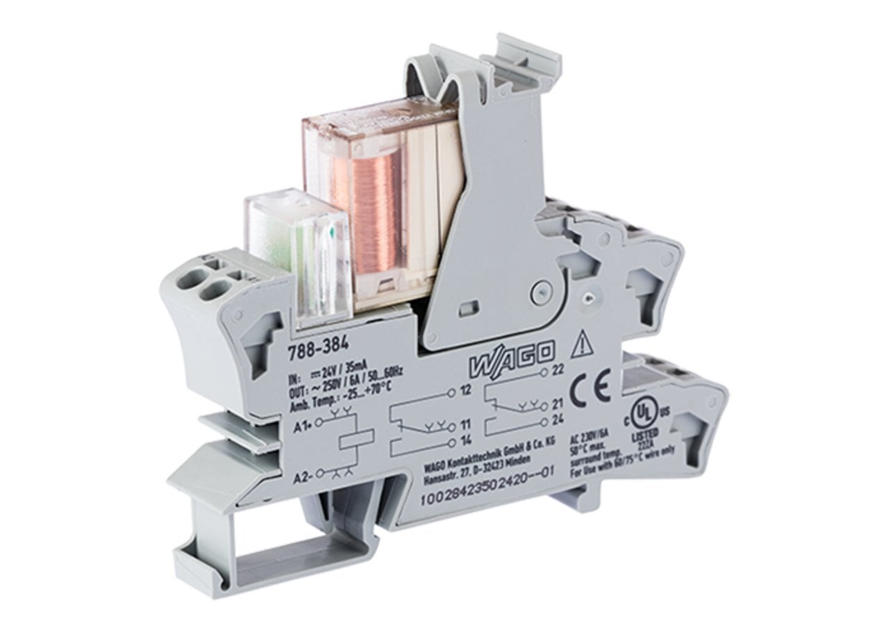 788-384 788 2 Changeover Contacts Relay Module, 6 A, 250 V V Coil