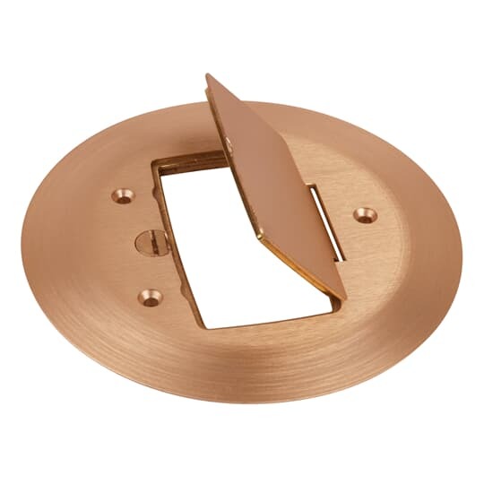 P60-CACP-GFCI Steel City 1-Piece Carpet Plate, 5-3/4 in Dia, Brass