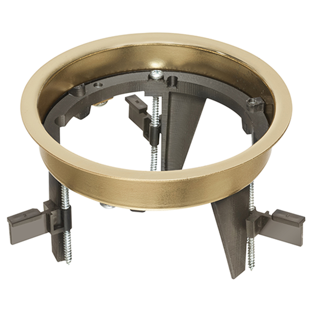 FLB4364MB DropIn Low Profile Floor Box Kit, Brass/Plastic, 1 Gang