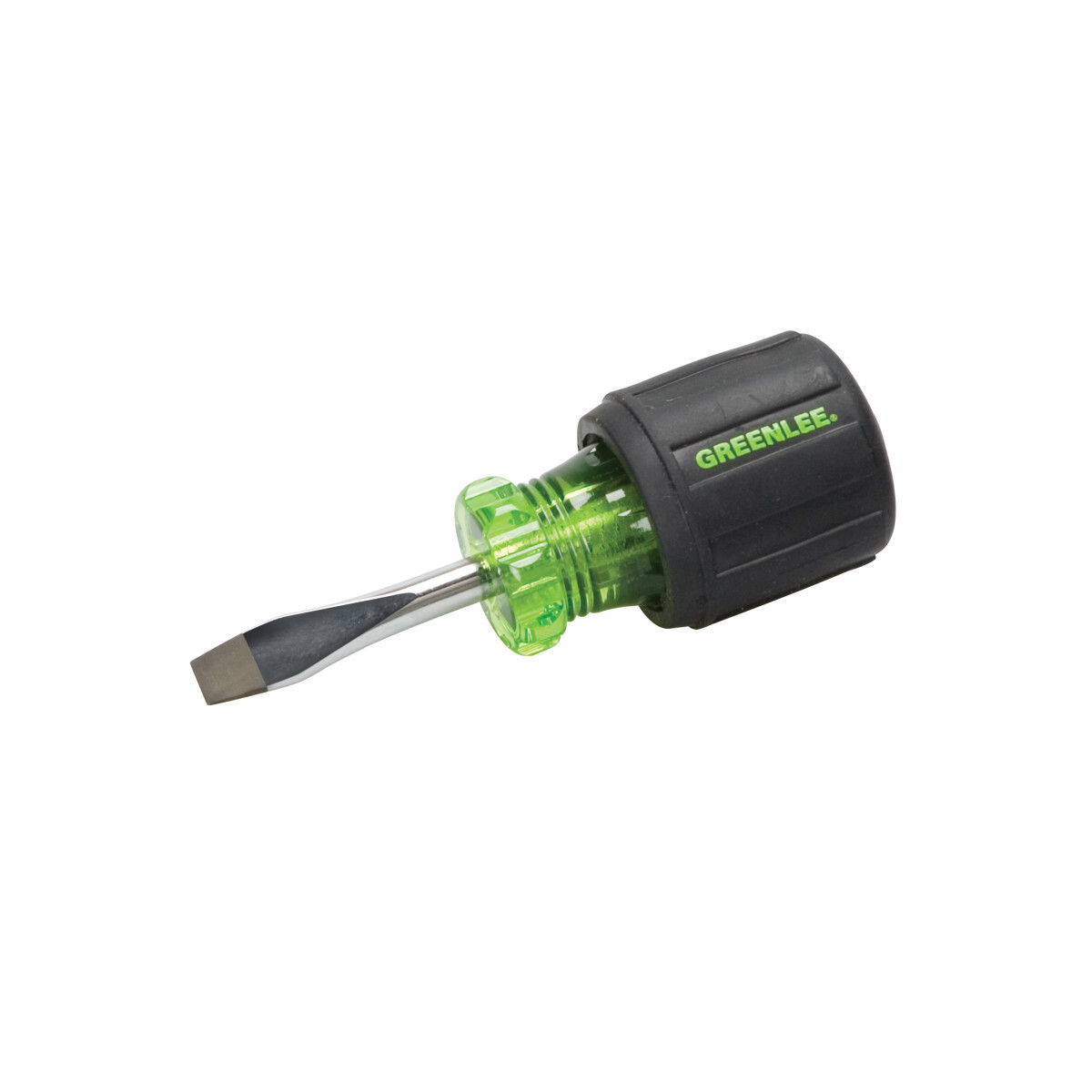 0153-28C Stubby Screwdriver, 1/4 in Slotted Point, Hardened Steel Shank, 3 in OAL, Black Phosphate Plated, ASME Specified