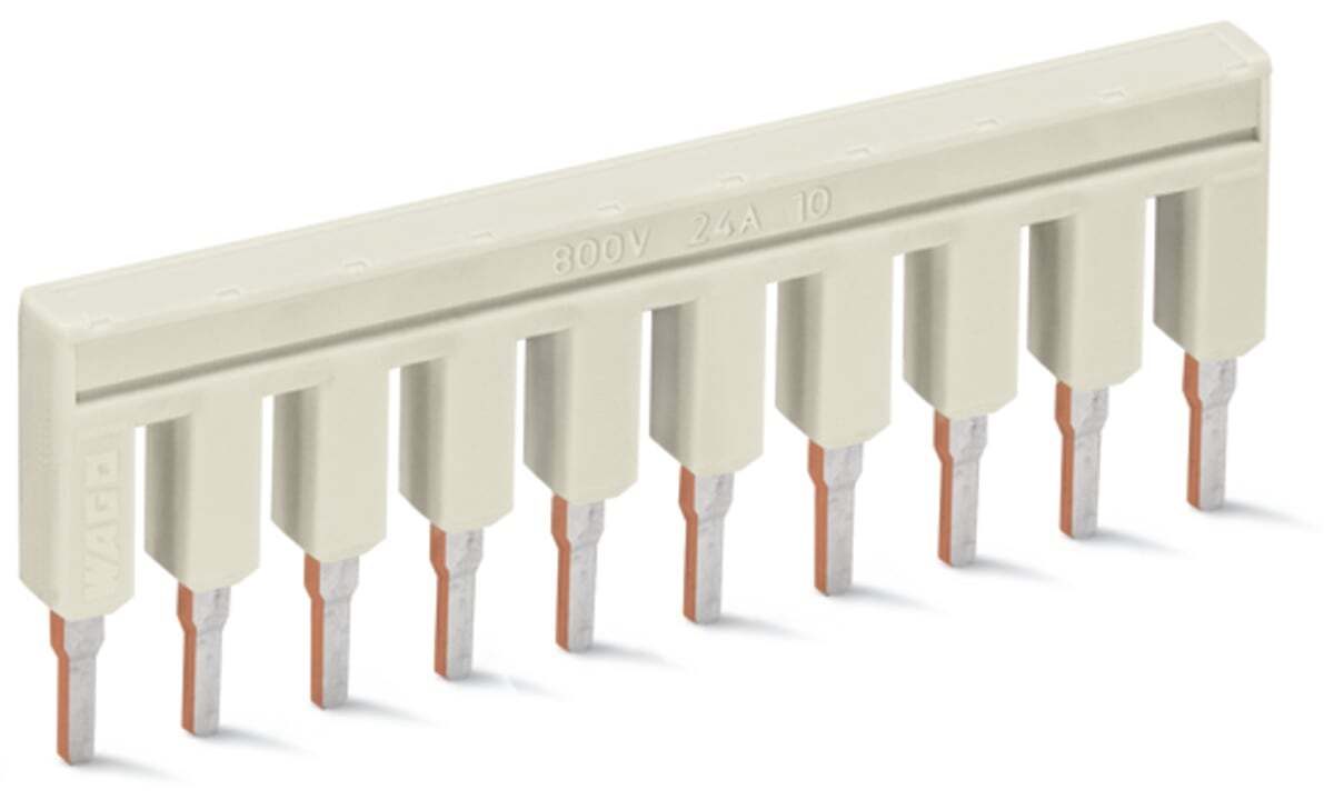 2002-410 Insulated Push-In Jumper Bar, 10 Poles, 0.748 in H x 1.984 in W x 0.161 in D