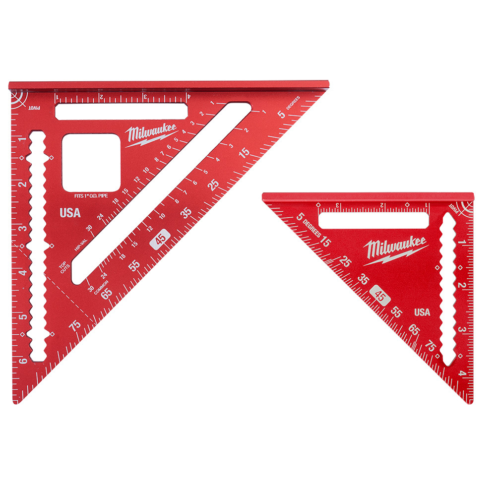 MLSQ070P High-Visibility Laser Etched Rafter Square and Trim Square Set, Aluminum