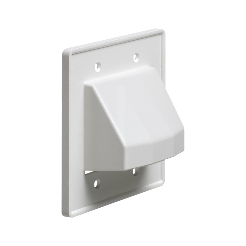 CE2 CE Series 2-Gang Low Voltage Reversible Cable Entrance Plate, For Use With Existing Cable, Fastened Mount, Plastic
