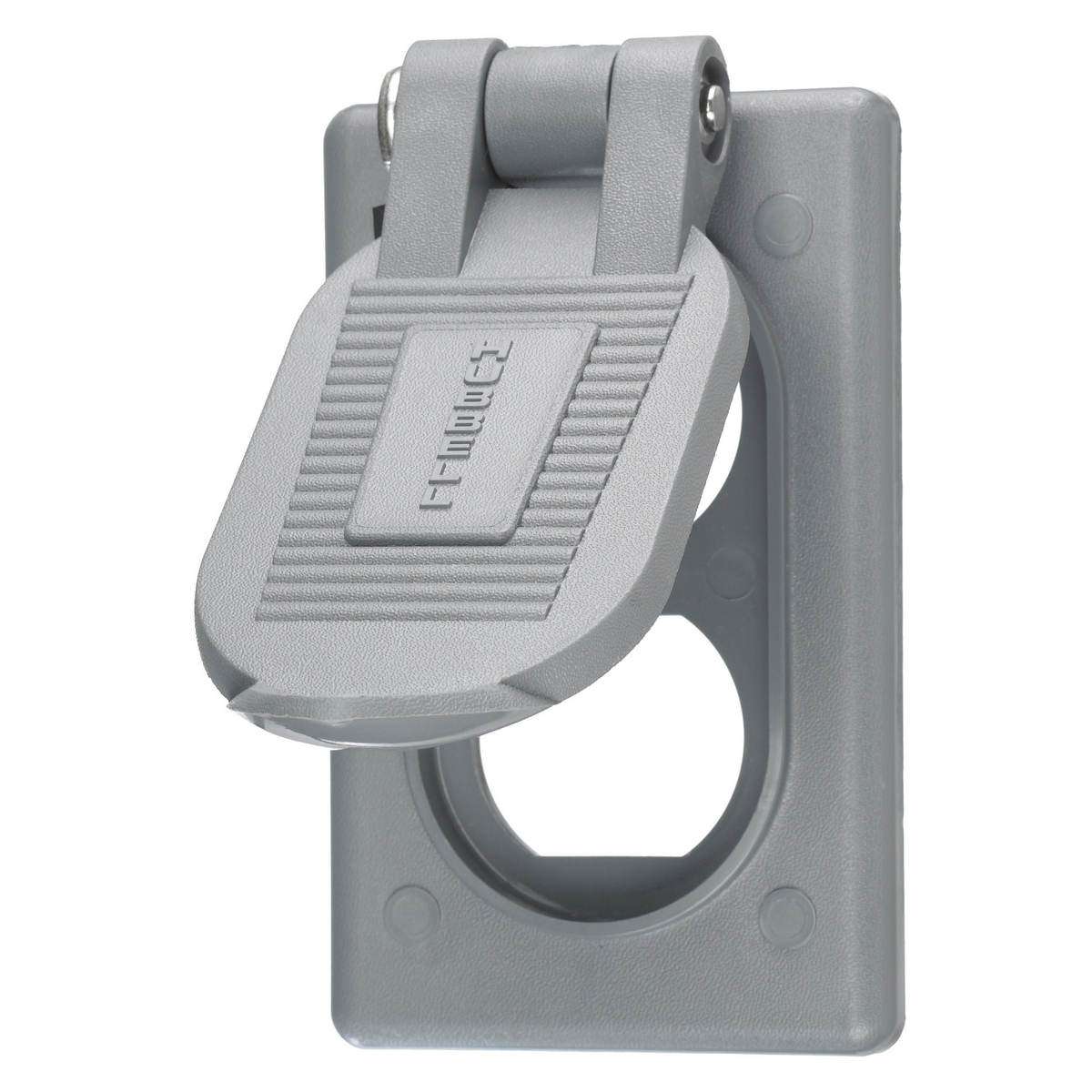 HBL5222 Molded Standard Weatherproof Cover With Duplex Opening, 4.58 in L x 2.86 in W x 1.1 in D, Thermoplastic