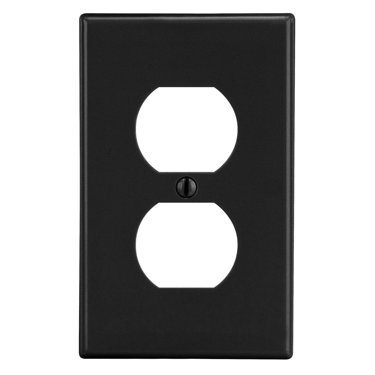 PJ8BK Mid-Size Non-Metallic Wall Plate, 1 Gangs, 3.15 in W x 4.94 in H, Polycarbonate Thermoplastic, Black