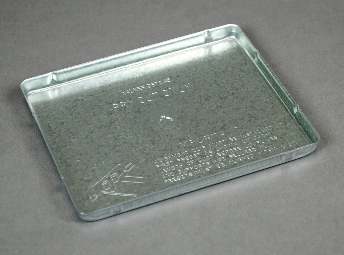 421 Mudcap, For Use With Walkerduct Pro Duct System, PSRC9 Floor Box, Steel, Aluminum/Black/Brass/Gray