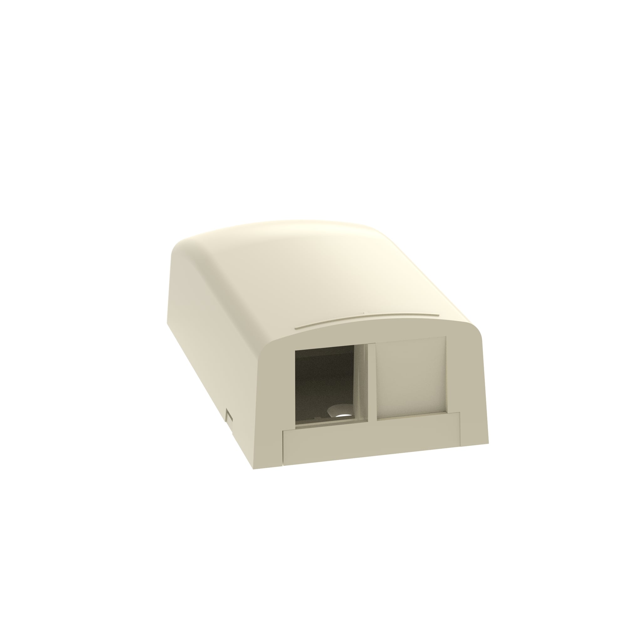 NK2BXEI-A NetKey 2-Port Elongated Surface Mount Box, Keystone, For Use With Pan-Way LD3/LDP3/LD5/LDP5 Series Surface Raceway and Keystone Insert, Surface Mount, ABS