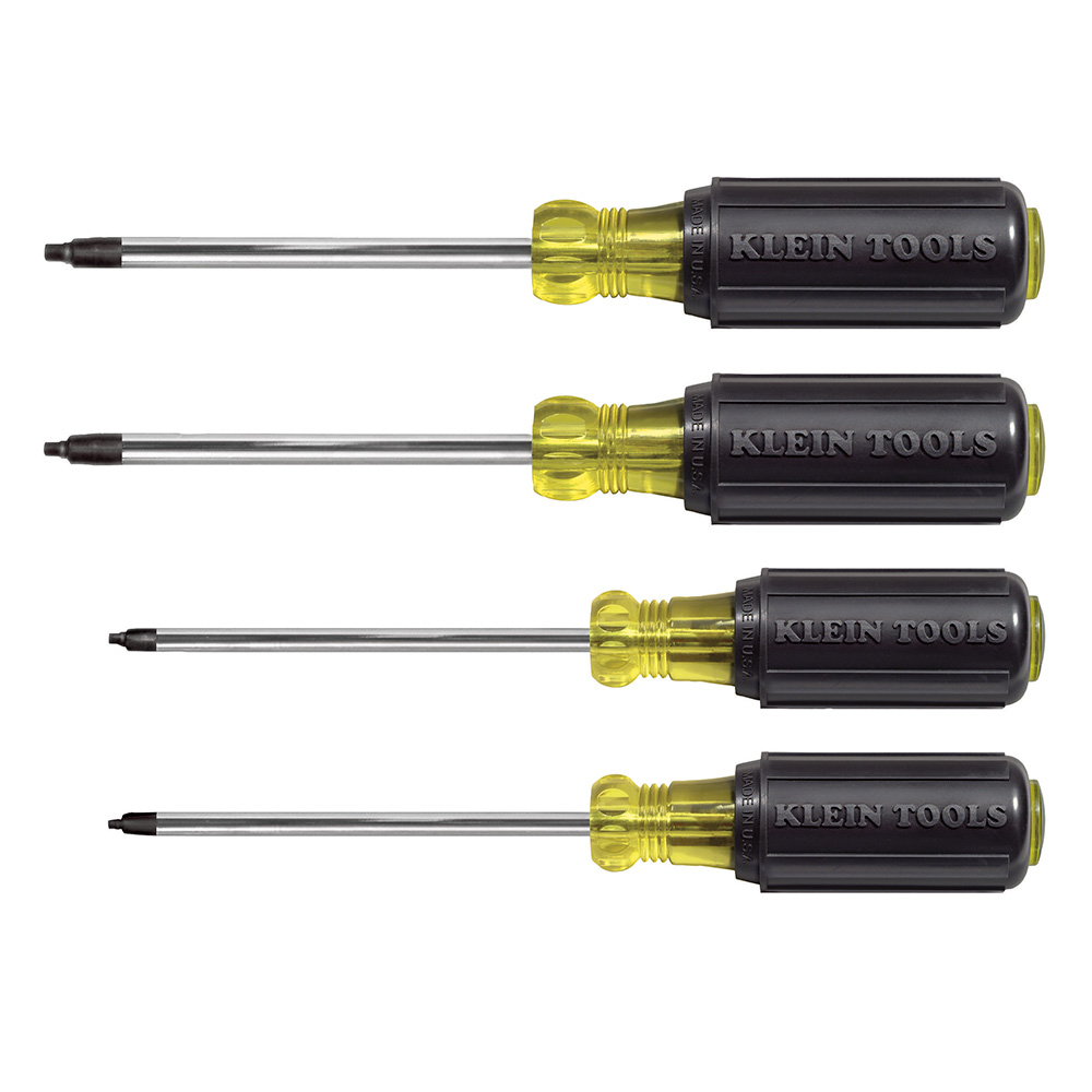 85664 Cushion-Grip Screwdriver Set, 4 Pieces, ASME Specified, Steel/Acetate, Polished Chrome
