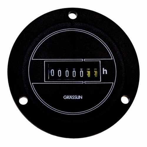 FWZ72K-240U Grasslin AC Hour Meter, 7 Digits, Analog Display