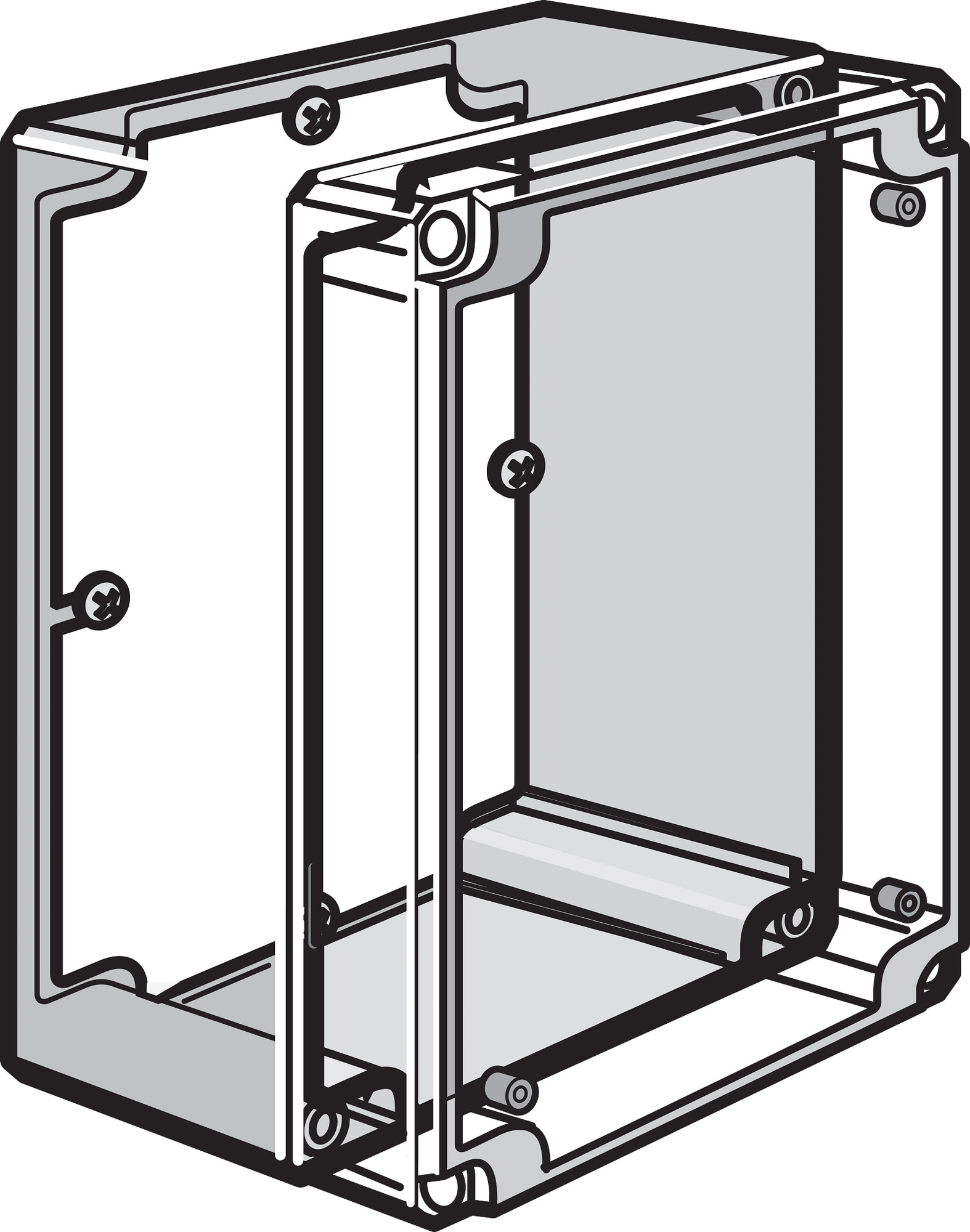 Q2012PD Qline Q41Y Enclosure Panel, 4.13 in W x 6.77 in H, Steel