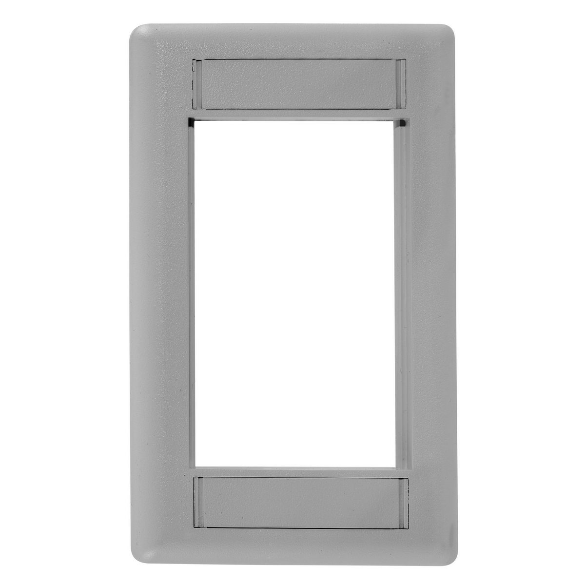 IMF1GY Modular Plate Frame, 1 Gangs, 6 Ports, High-Impact Thermoplastic, Gray, For Use With iSTATION 3-Unit Module