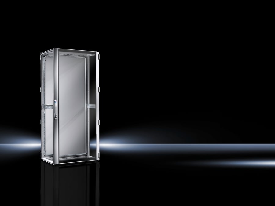 9963490 TS Series 42U Network Enclosure With Solid Front/Rear Door, 600 mm W x 1000 mm D, NEMA 12, Steel