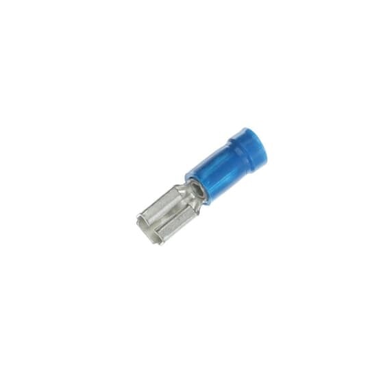 14RBD-183 Sta-Kon 187 Female Disconnect, 16 to 14 AWG Conductor, 0.187 in W x 0.032 in THK Tab, Internal Serration Long Barrel, Brass, Blue, Insulated