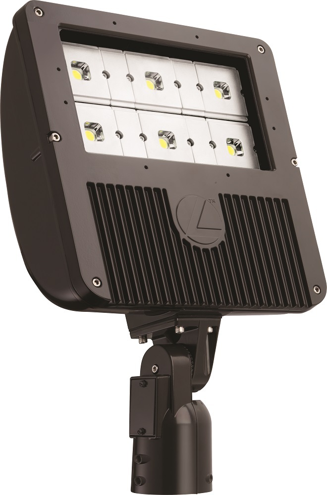 DSXF3 LED 6 P1 50K IS DSXF3 LED Floodlight Fixture, LED Lamp, 129 W Fixture, 120 to 277 VAC, Bronze/Gloss Housing