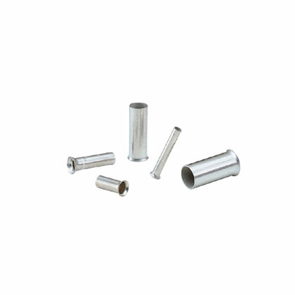 F93-40-Q Pan-Term Non-Insulated Standard Ferrule, 6/0 AWG Stranded Conductor, 40 mm L, Copper, Metallic