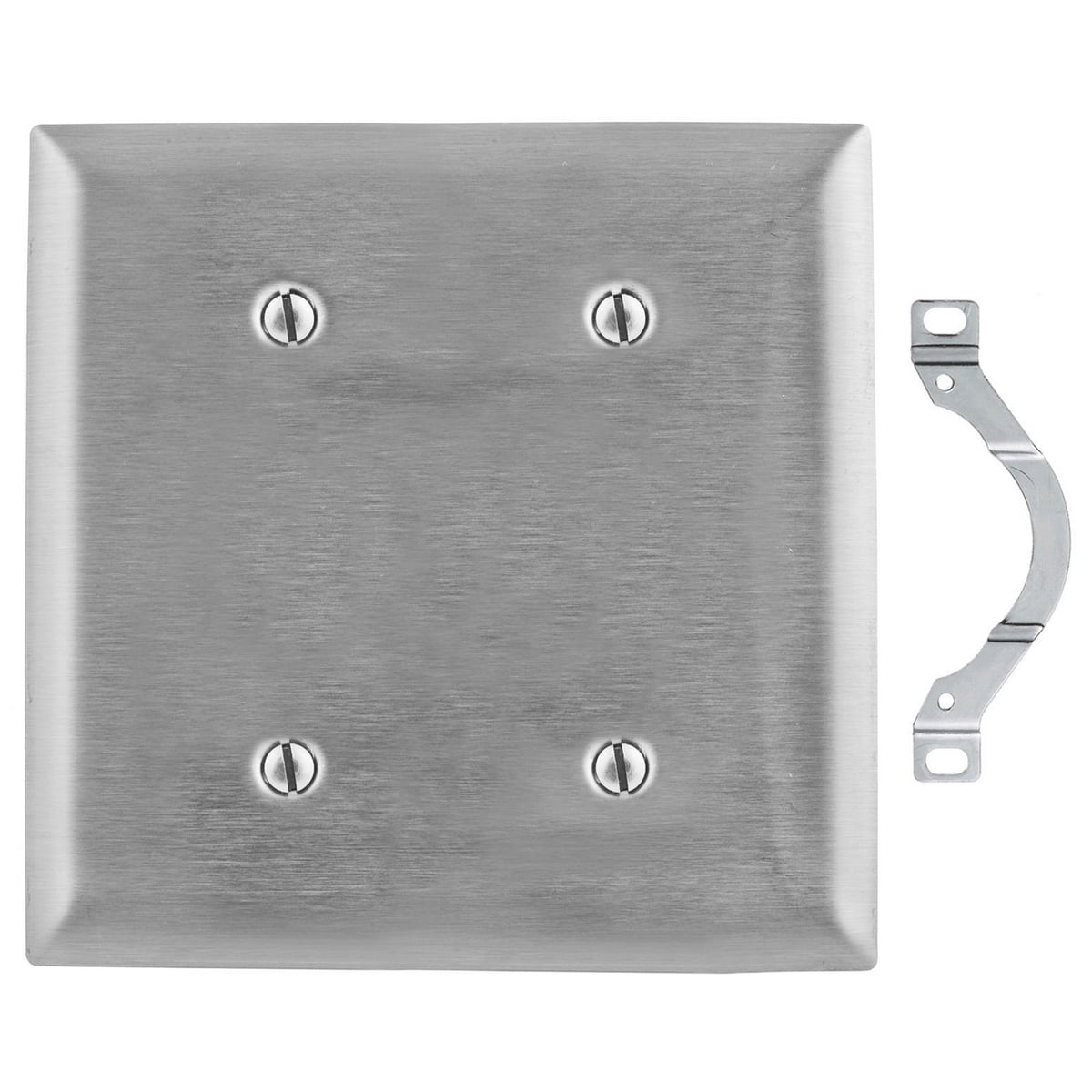 SS24 Standard Blank Wall Plate, 2 Gangs, 430 Stainless Steel