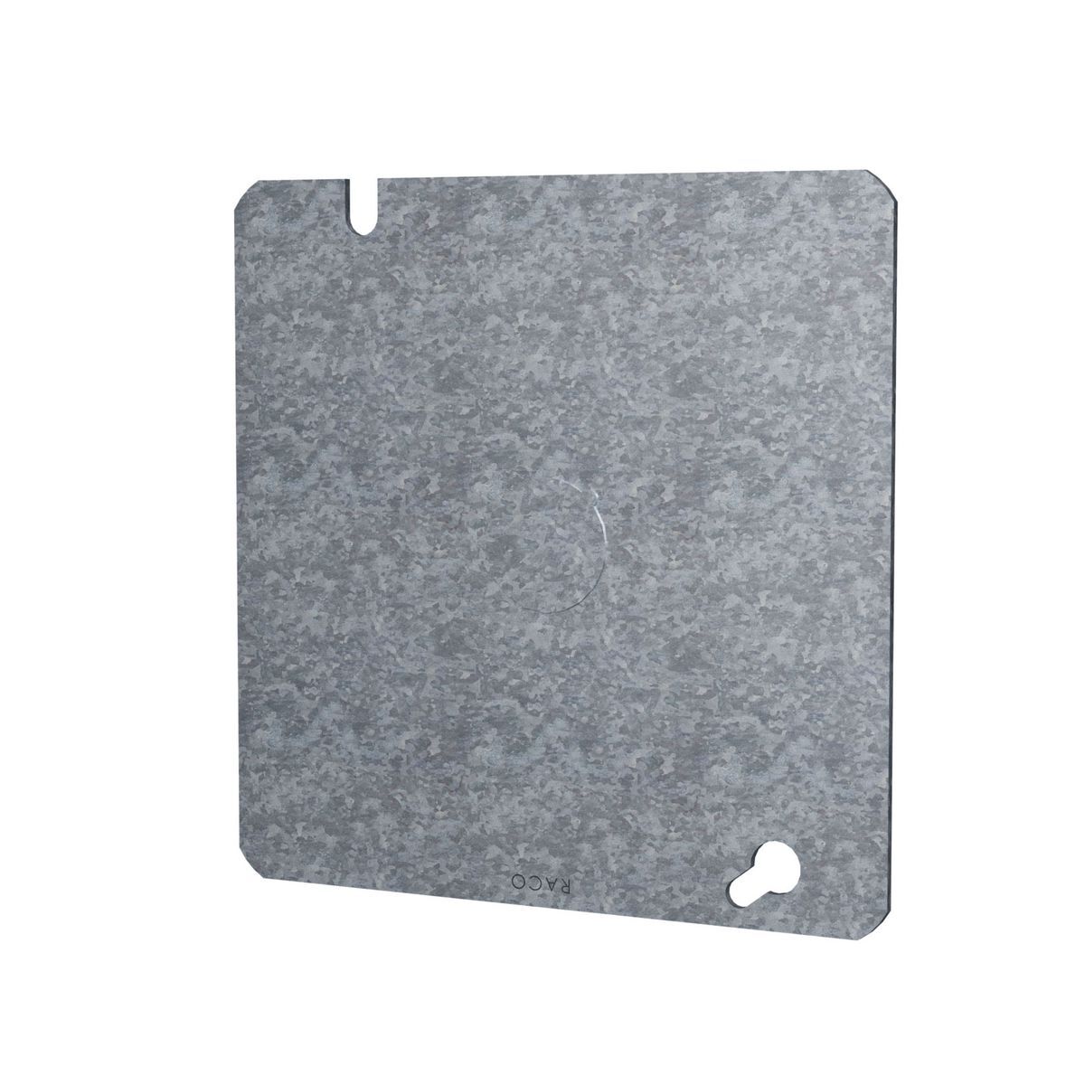 833 Blank Flat Box Cover, 4-11/16 in L x 4-11/16 in W x 0.06 in D, Stamped Steel
