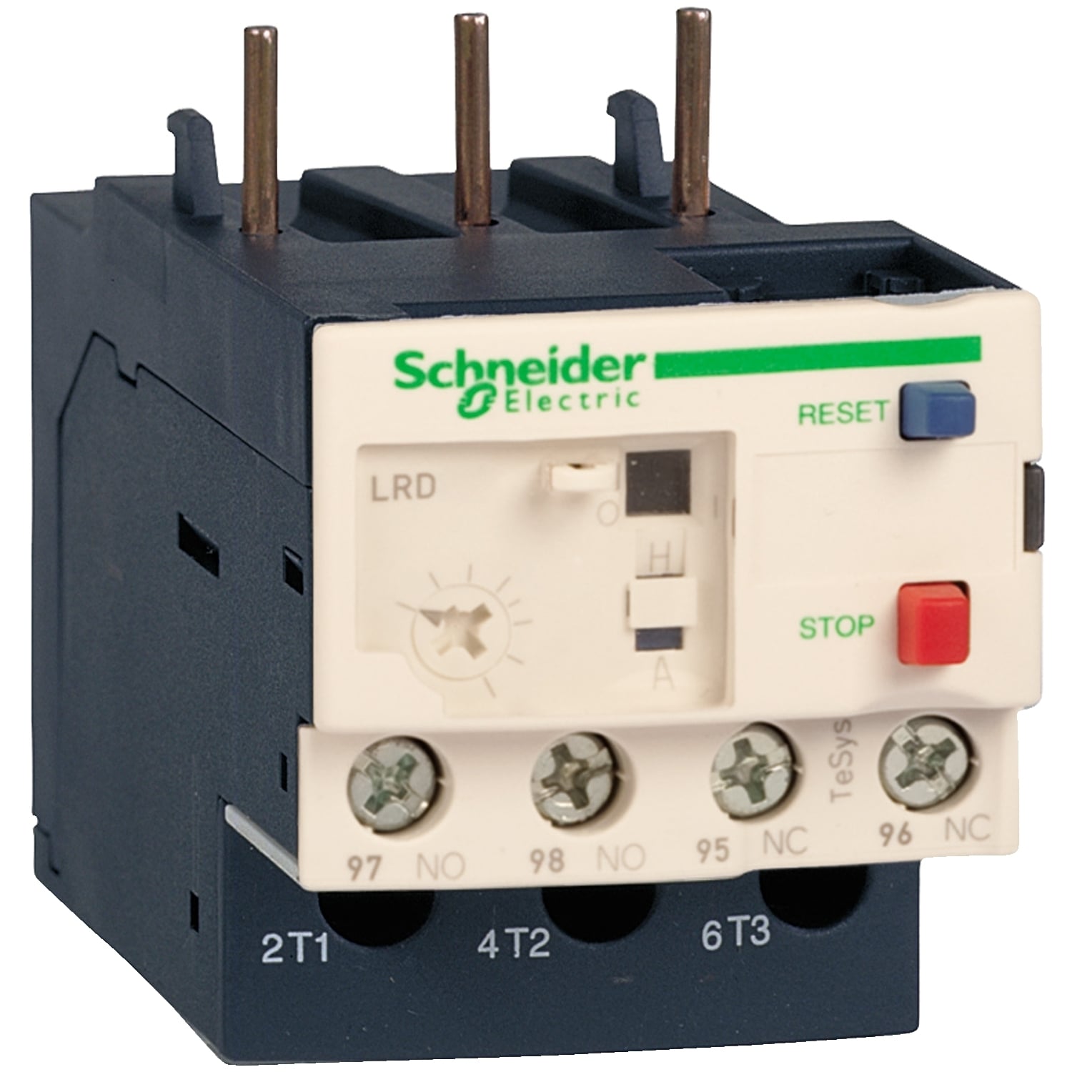 LR3D01 TeSys LR3D Bi-Metallic Non-Differential Thermal Overload Relay, 0.1 to 0.16 A, 1NO-1NC 1 Form A/1 Form B Contact