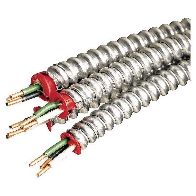 MC Armorlite Cable, 14 AWG, 2 Conductors, Solid, 250 Foot Coil