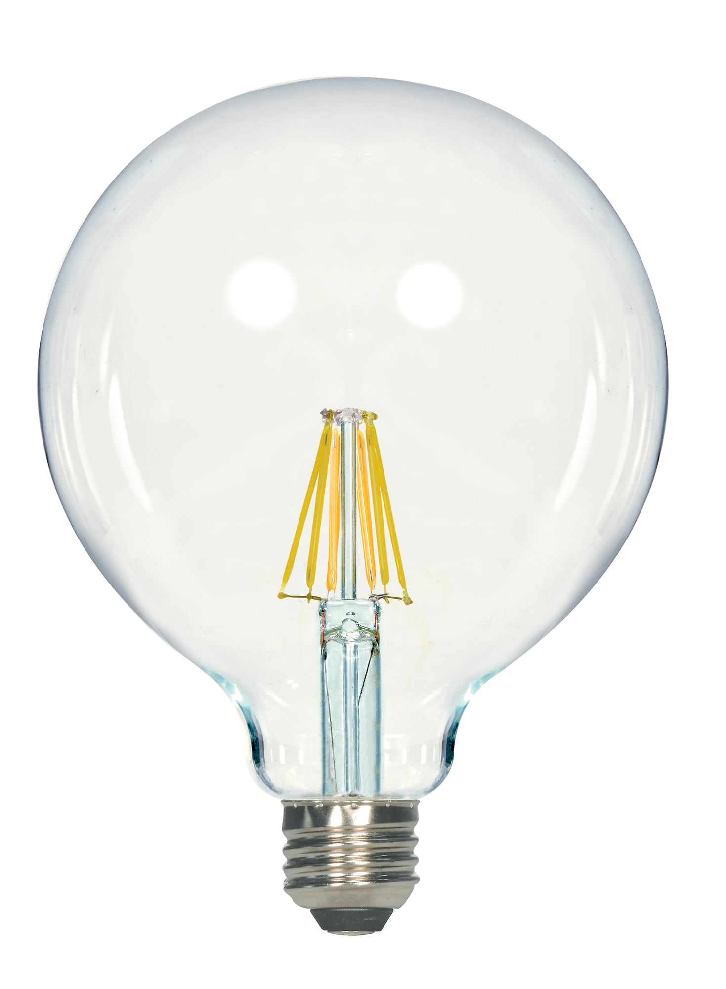S9566 LED Filament Lamp, 6.5 W, 60 W Incandescent Equivalent, E26 Lamp, G40 Shape, 810 Lumens
