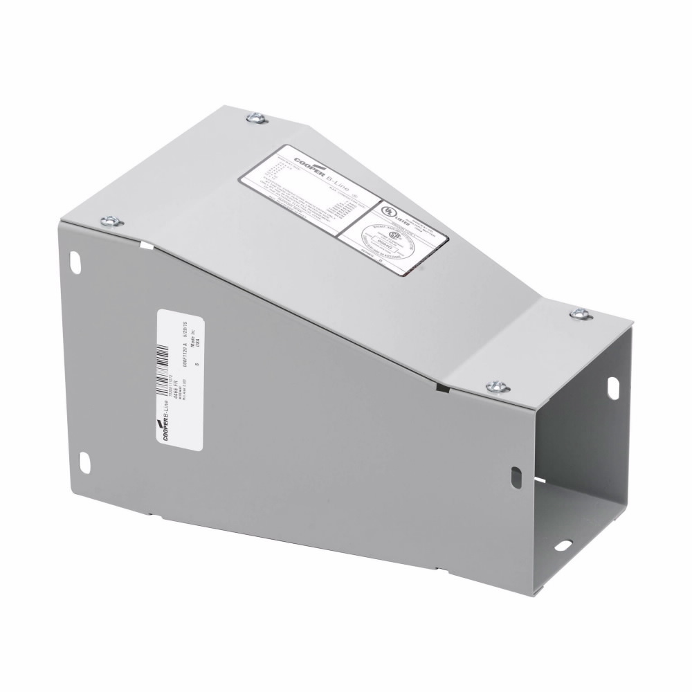 wireway reducer, HSCA adapter style connector, Wireway reducer fitting, NEMA 1, Steel, ANSI 61 gray painted, 4" X 4"