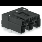 Plug for PCBs; angled; 3-pole; Cod. A; black
