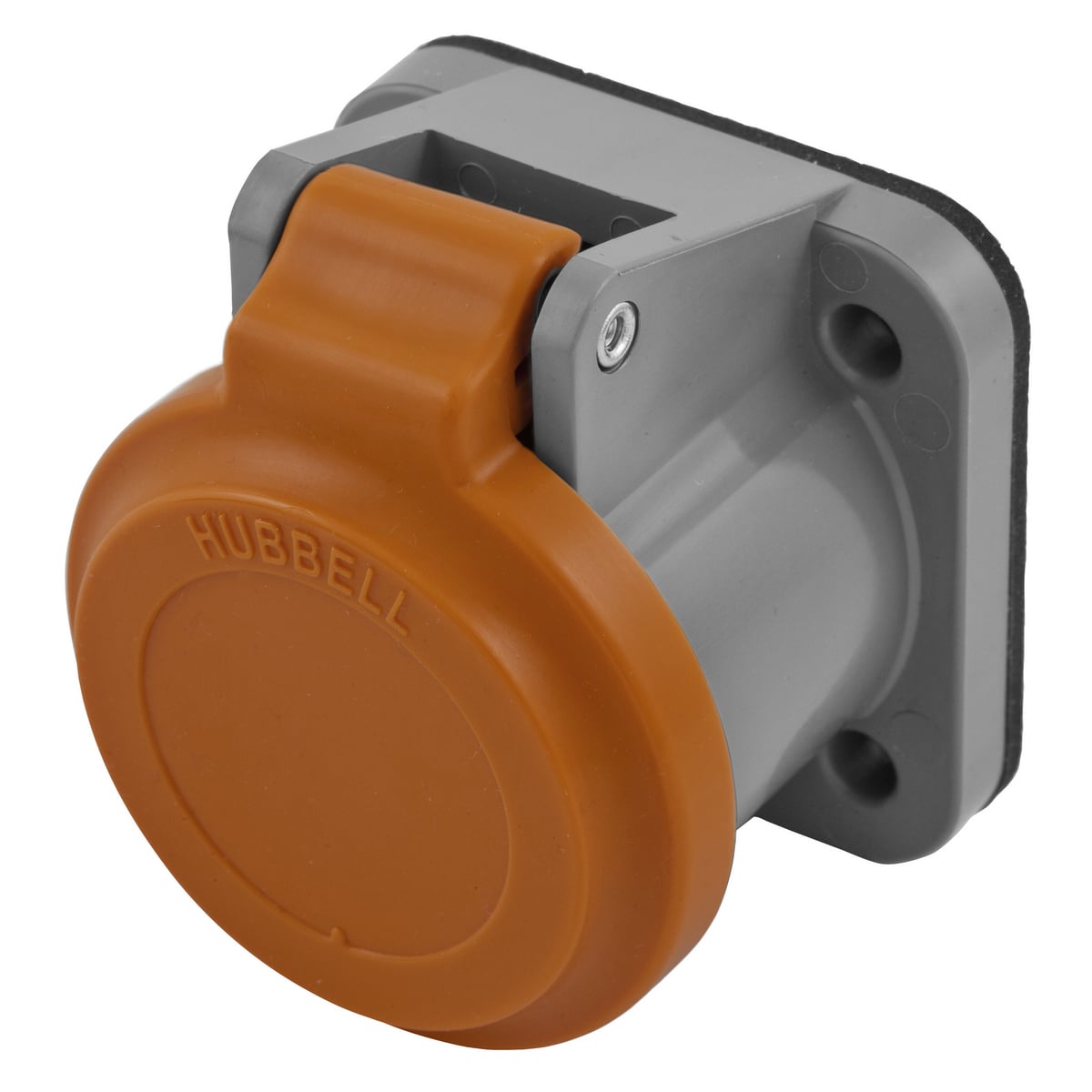 HBLNCO 16 Series Weatherproof Fabricated Surface Mount Protective Lift Cover, #1, For Use With 300/400 A, 600 V AC/250 V DC 1-Pole and Temporary Power Device, Nylon/PBT, Orange