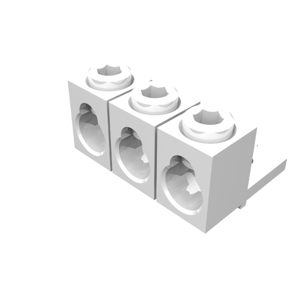 Lug Kit Single 4-600kcmil Or Two 1 Aught-250kcmil Mechanical Anti-rotate .375 Stud Hole 3 Per Kit