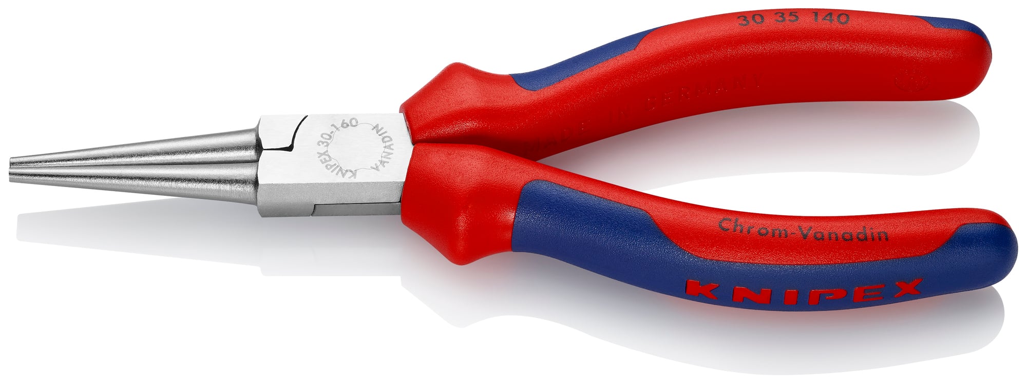 Long Nose Pliers-Round Tips, 5 1/2 in., Multi-Component