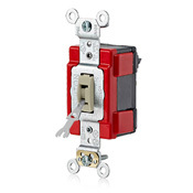M1221-IL Lev-Lok Tamper Resistant Toggle Switch, 120/277 V AC, 20 A, 800 W, 1000 VA Power Rating