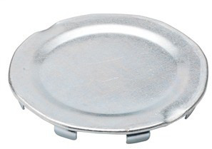 1696 Knockout Plug, 2 in, Steel, Electro-Plated Zinc