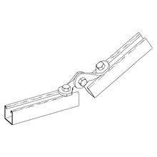 B335-1GRN Adjustable Channel Hinge, 2 Holes, Steel