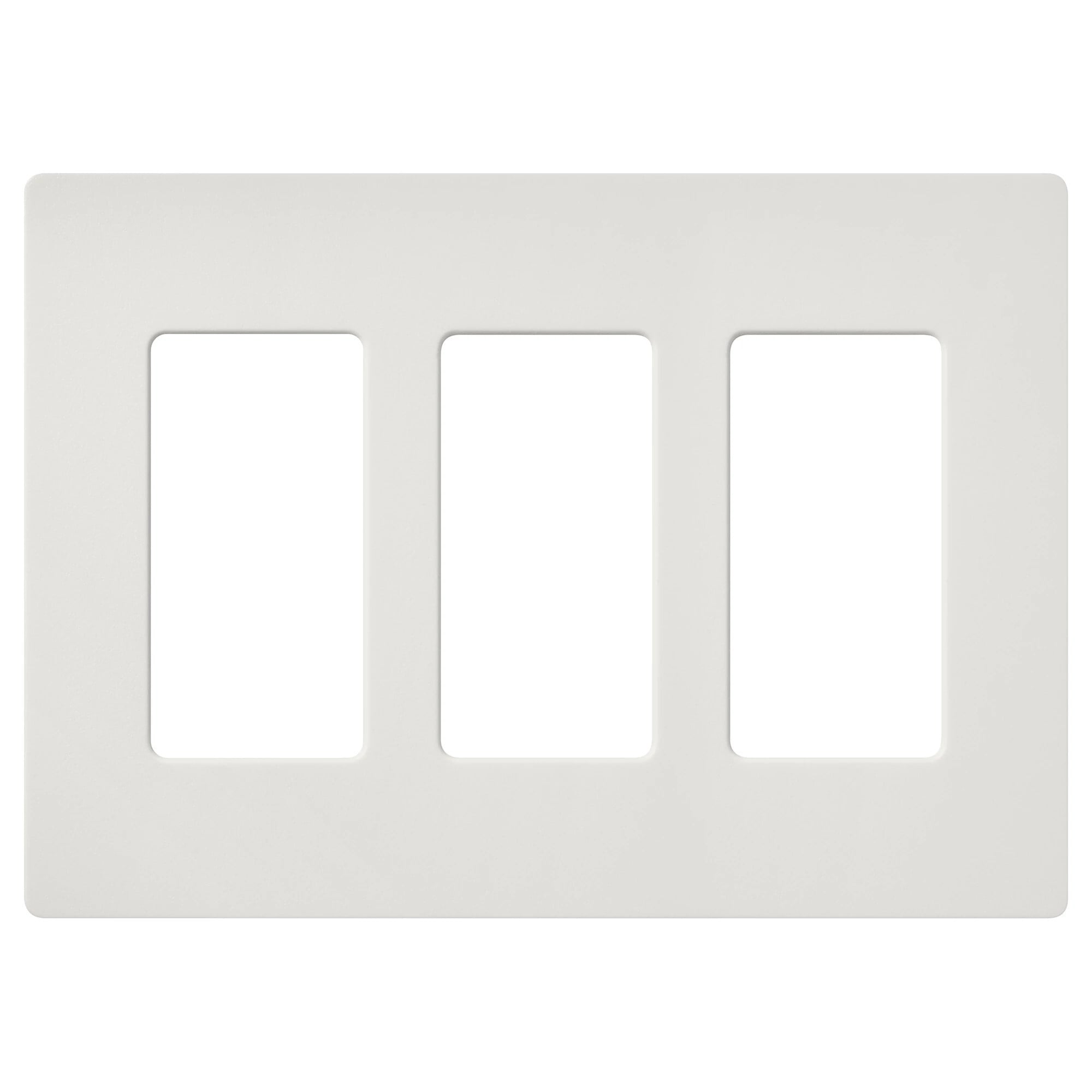 SC-3-LG Claro Wall Plate for Decorator-Style Dimmers, Switches, and Outlets, 3 Gang, Satin, Lunar Gray