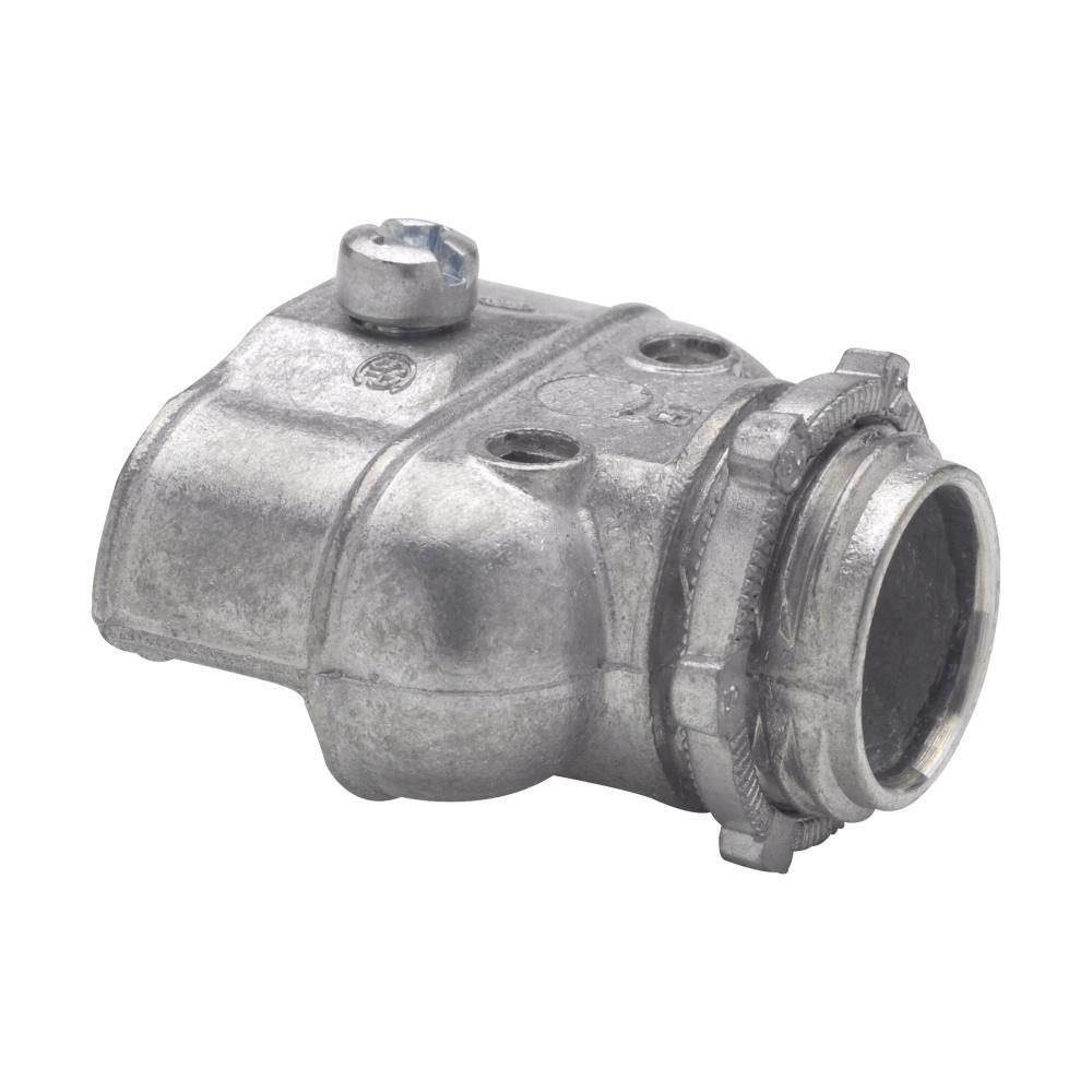 2699 Duplex Cable Connector, 3/8 in Trade, 5/8 in Cable Openings, Die Cast Zinc