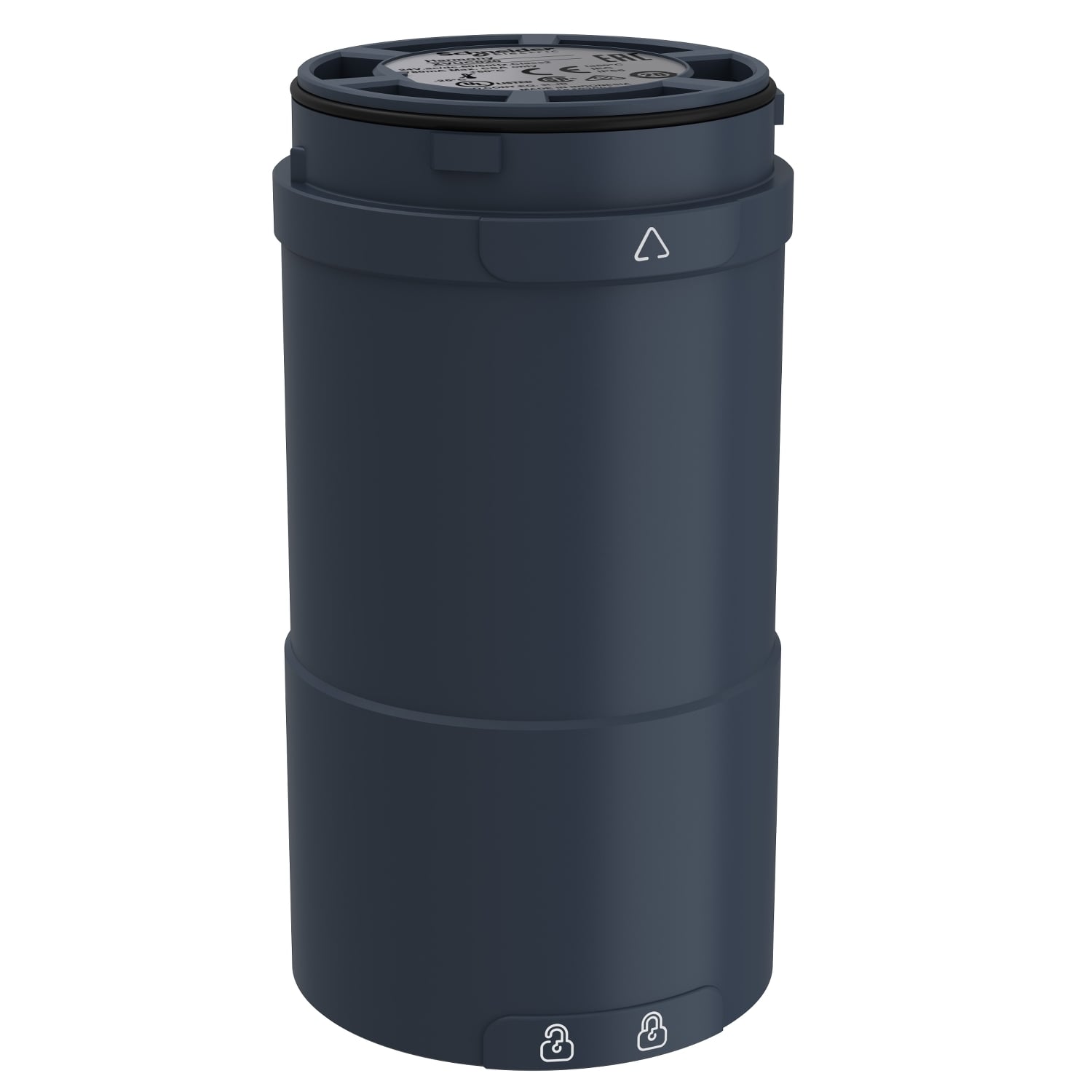 XVUC020 Harmony Long Body Tube Extender, 110 to 240 VAC, 24 VAC/VDC, 60 mm Dia x 100 mm L, For Use With Harmony XVU Series Tower Light and Beacon, ABS/PBT/PC