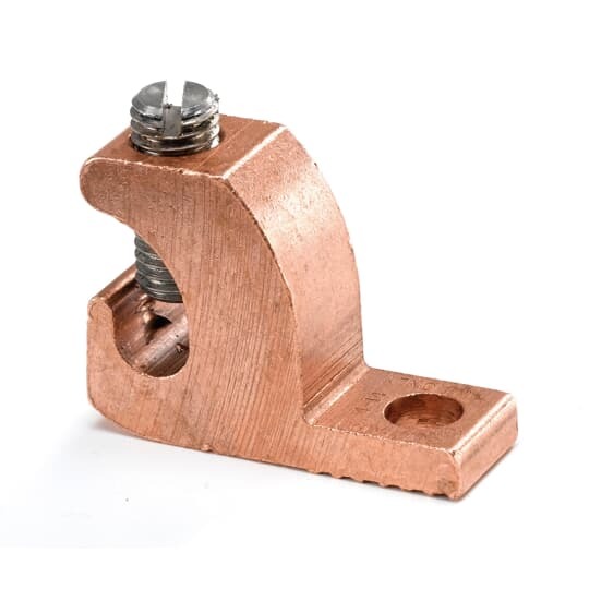 CULL4-14 Blackburn EZ-Ground Mechanical Lay-In Lug Connector, 14 to 4 AWG, 0.22 in Stud, Copper