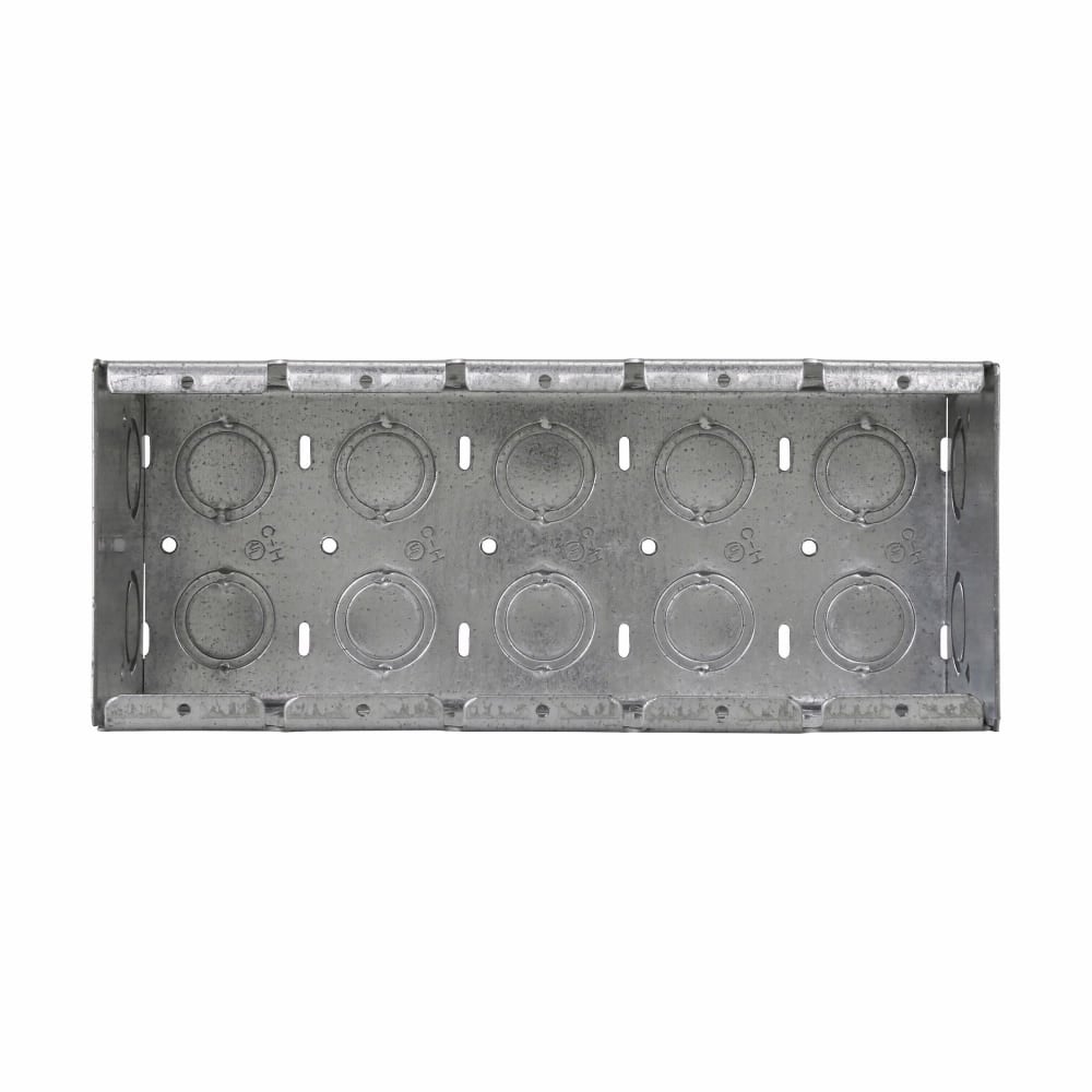TP694 Welded Masonry Box, Steel, 110 cu-in Capacity, 5 Gangs, 40 Knockouts