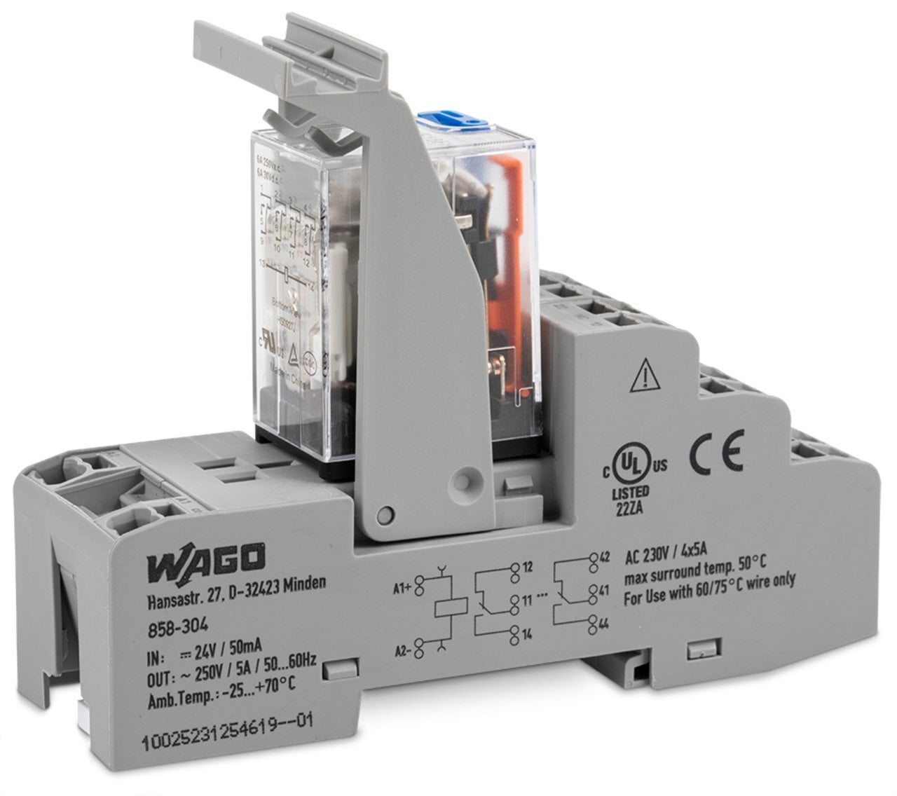 858-307 Relay Module, 110 V DC, 5 A