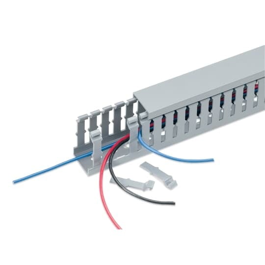 TY2X2WHW6 Ty-Duct 2-Point Contact Wiring Duct, 2 x 2 in Wide Slot, 2-1/4 in W x 2.19 in D, PPE