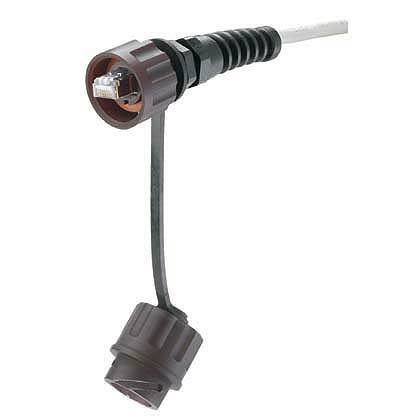 MPSI588T IndustrialNet 8-Position Shielded Modular Plug, RJ45/T568A/T568B Connector, 24 AWG Shielded Copper Cable, Cat 5e