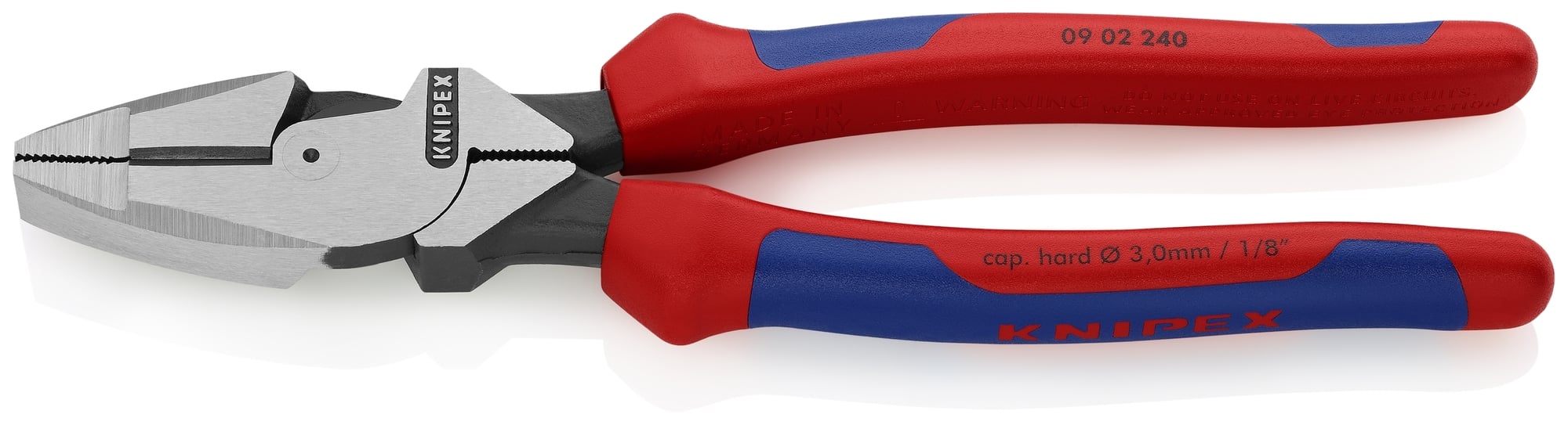 High Leverage Lineman's Pliers New England Head, 9 1/2 in., Multi-Component