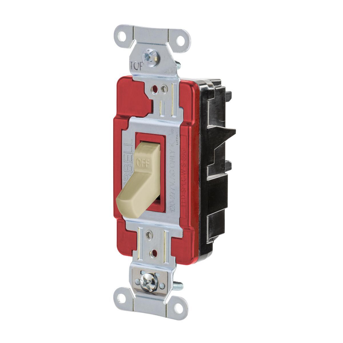 HBL1223STI EdgeConnect 3-Way Toggle Switch, 120/277 V, 20 A, 3 W Power Rating, 2-Position Contact
