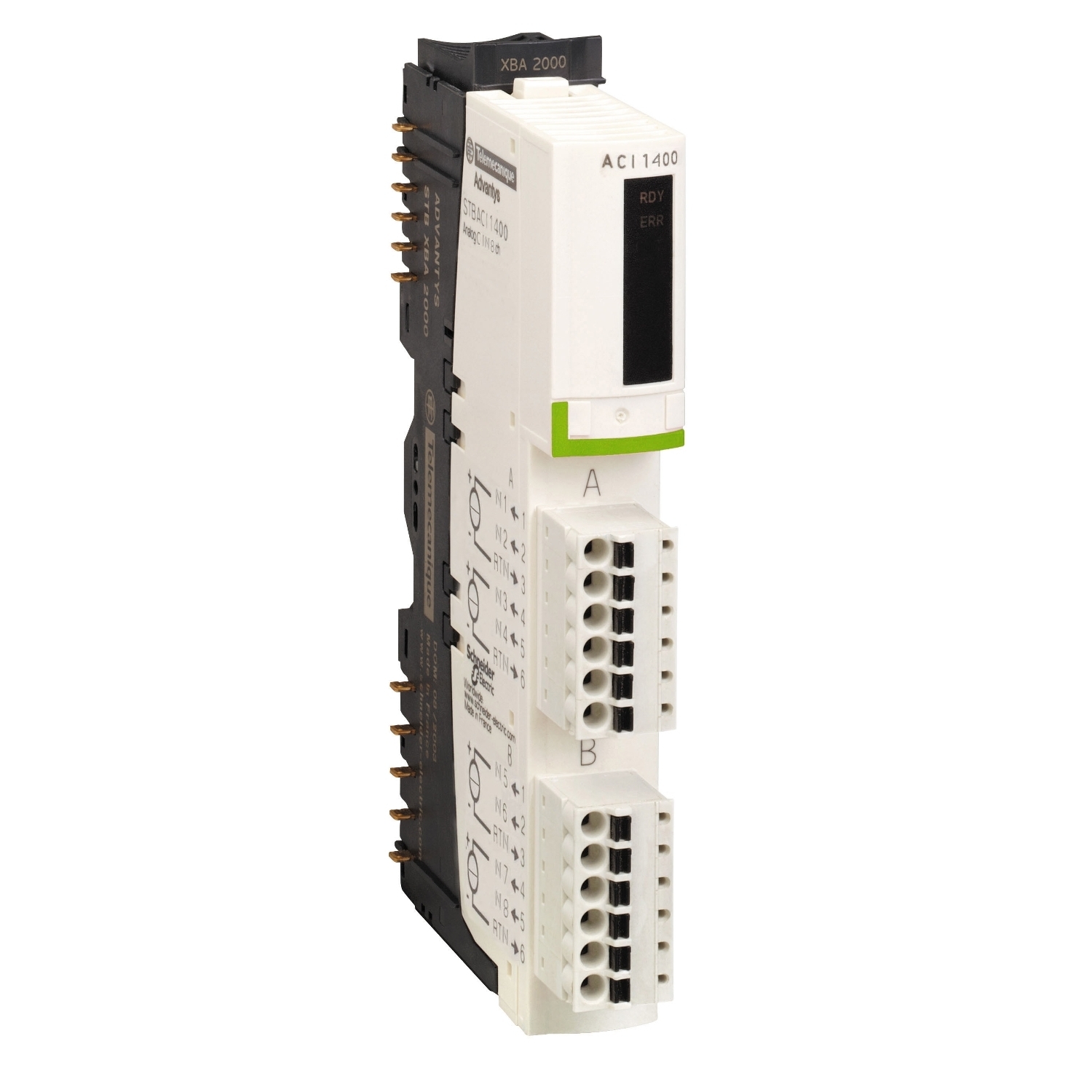 STBACI1400K Modicon Standard Analog Input Kit, 16 Inputs, 0 to 20/4 to 20 mA Signal Range, +15 bit Resolution, +/-0.4 % Accuracy