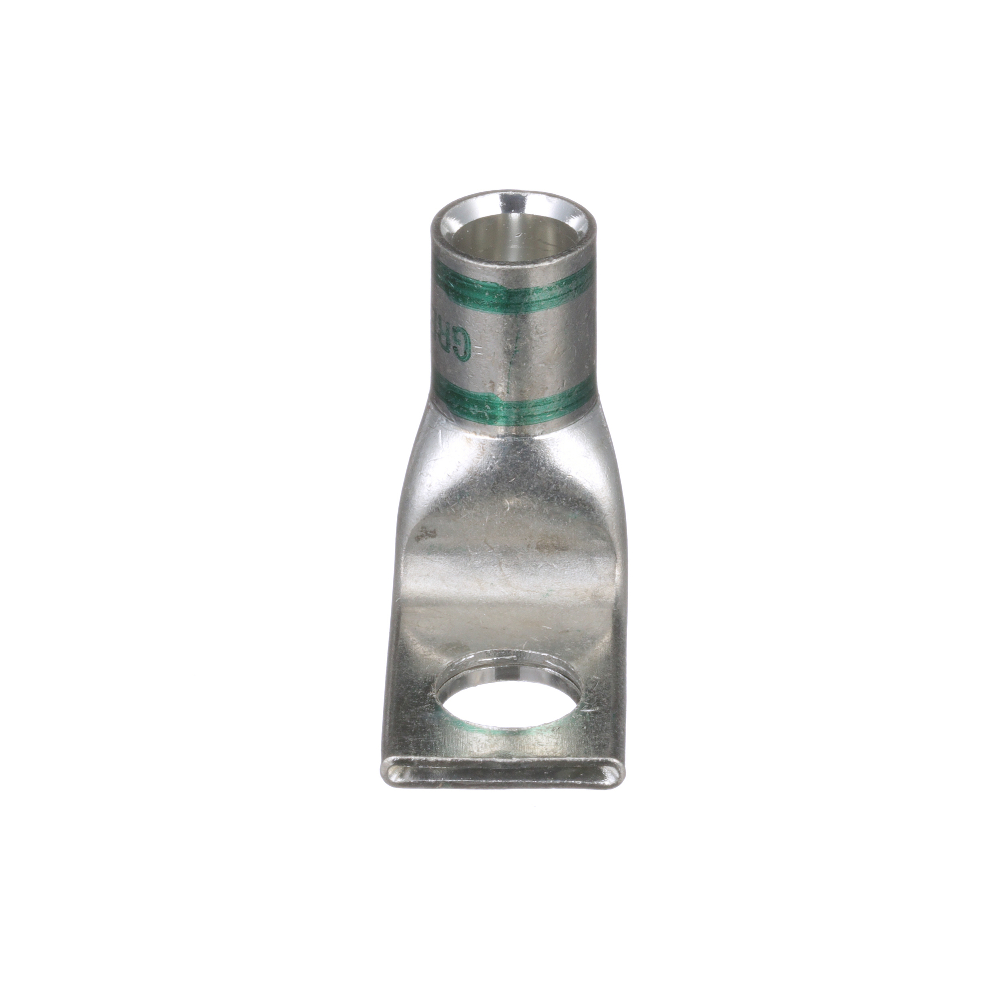 LCAS1-38F-E Pan-Lug 1-Hole Compression Lug, 1 AWG Copper/Stranded Conductor, Die Code: P37, 3/8 in Stud, Tin Plated Copper