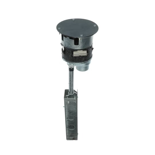 FPT4-4P-4C Steel City Poke-Through Base Unit, 4 in Hole, For Use With Poke Through System, 1/2 in, 3/4 in Knockout, Die Cast Zinc/Steel