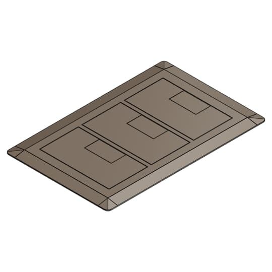 E9763B Carlon Multi-Gang Non-Metallic Floor Box Cover, 11-1/2 in L x 7.13 in W, Thermoplastic