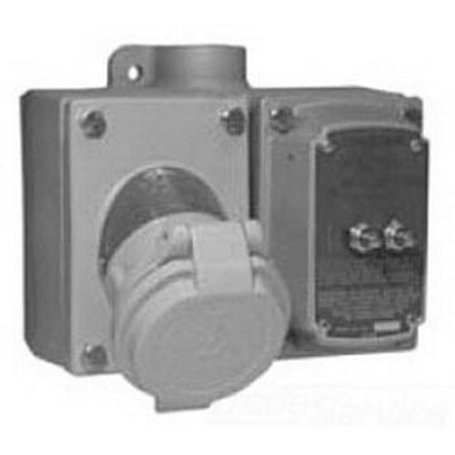 CPS152202GFI Contender Dead End Explosionproof Receptacle With GFI Cover and Mounting Box, 125 to 250 V AC/18 V DC, 20 A, 3 Poles, 2 Wires