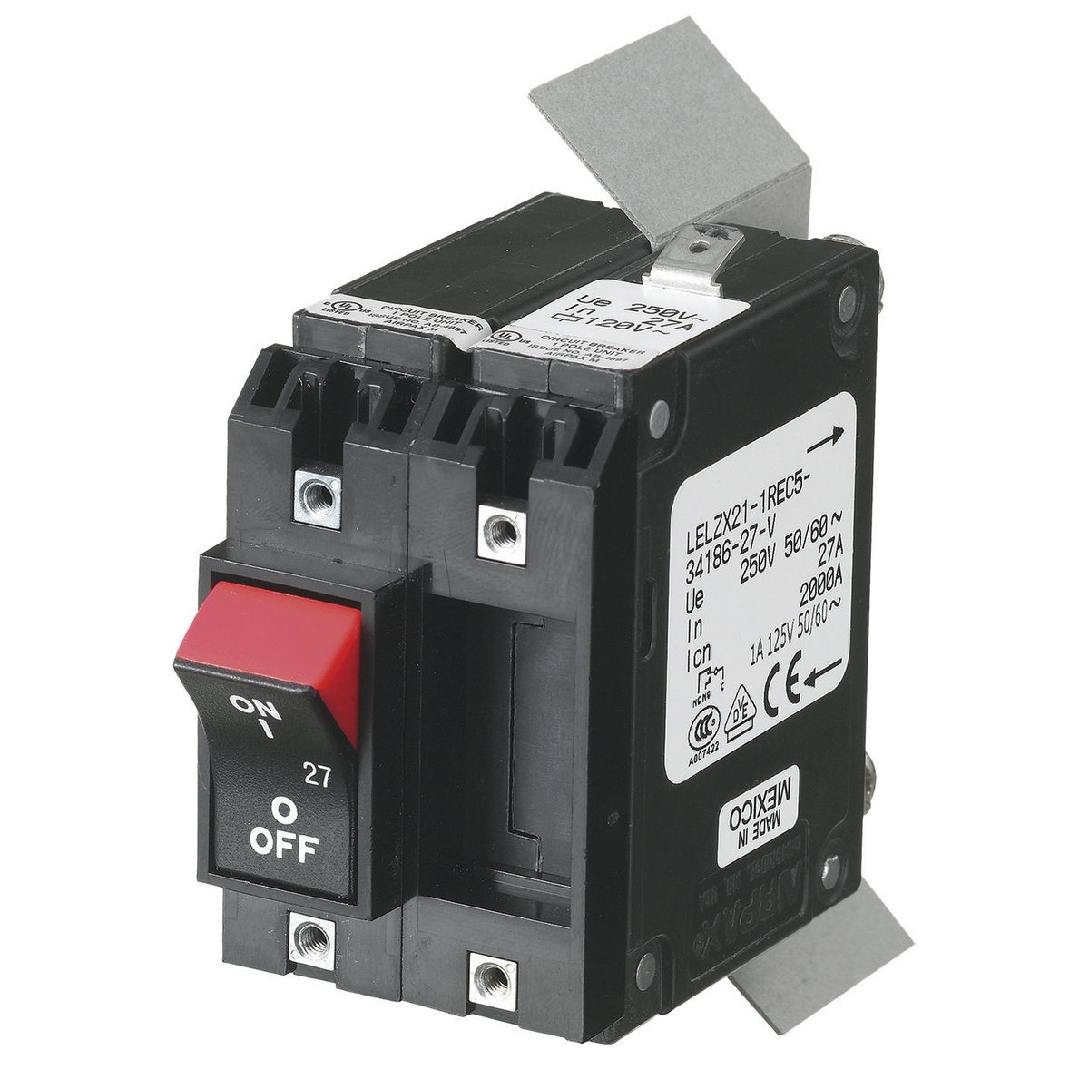 GFSMCB240402P GFSMCB Heavy Duty GFCI Sensing Module Standard Circuit Breaker, 120 V AC, 40 A, 10000 A Interrupt, 2 Poles, Thermal Magnetic Trip